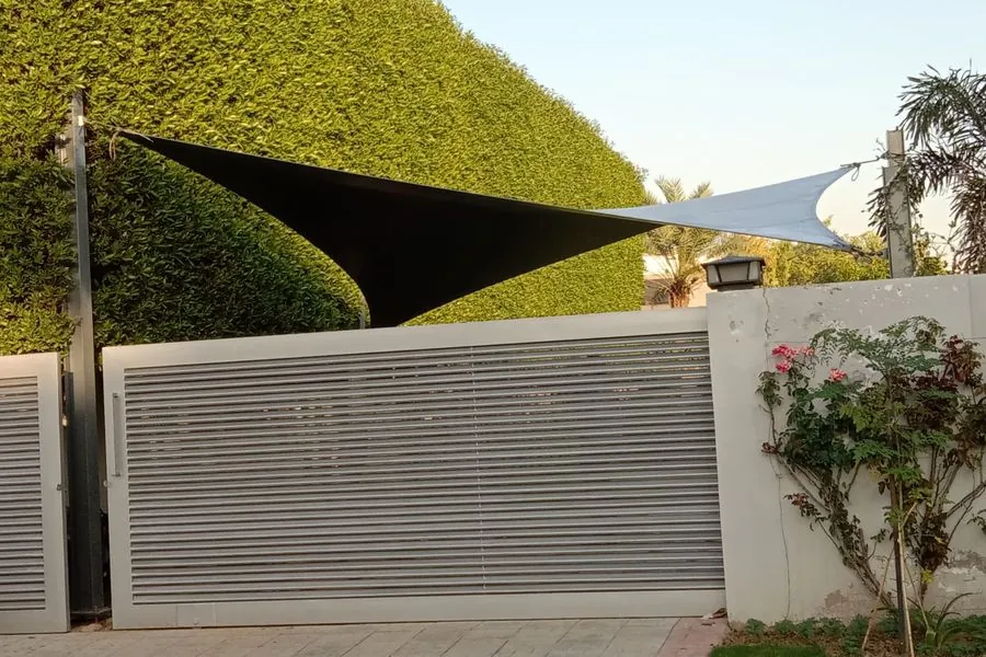 Residential hyperbolic paraboloid shade structure visual reference